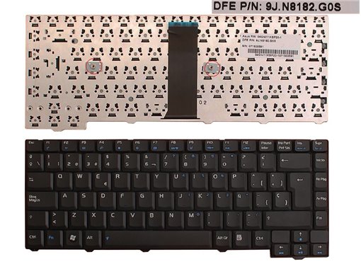 TECLADO PARA PORTÁTIL ASUS F2 MP-06916E0-5282 04GNI11KSP40 24 PINES