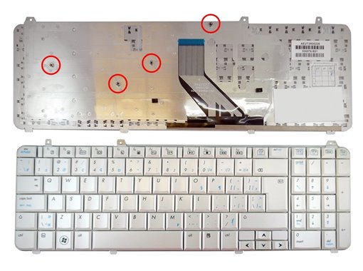 TECLADO PARA PORTÁTIL HP PAVILION DV6-1000 DV6-2000 SERIES 518965-001 530580-001 570228-031 518965-001