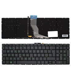 TECLADO RETROILUMINADO VERDE PARA PORTÁTIL HP PAVILION 15-AB SERIES (INTRO GRANDE)