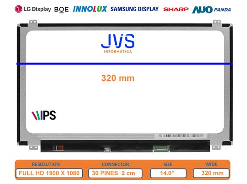 Pantalla N140HCE-EBA Brillo 14.0 pulgadas [Nueva]