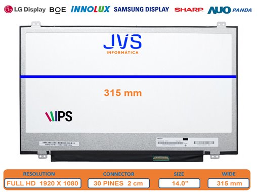 Tela N140HCE-EN1 REV.C1 Brilho 14.0 polegadas [Novo]