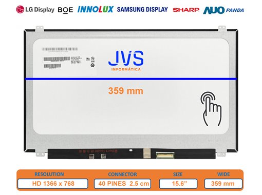 Tela sensível ao toque NT156WHM-T00 V8.0 Brilho 15.6 polegadas [Novo]