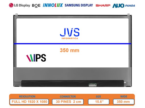 Tela LQ156M1JW01 Fosco 15.6 polegadas [Nova]