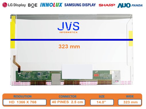 Écran BT140GW01 V.9 Luminosité HD 14.0" pouces