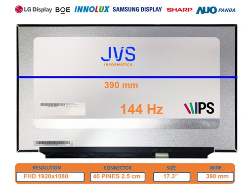  Écran  B173HAN04.0 HW1A Mat 17.3 FullHD connecteu
