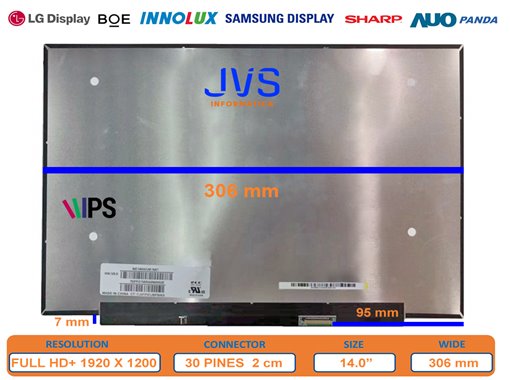  NV140WUM-N44 tela FHD+ fosca de 14,0"