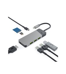  Adaptateur HUB 7 en 1 (3xUSB-A 3.1 HDMI 4K 60Hz USB-C PD 85W)