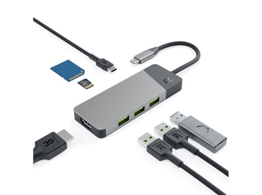  Adaptateur HUB 7 en 1 (3xUSB-A 3.1 HDMI 4K 60Hz USB-C PD 85W)