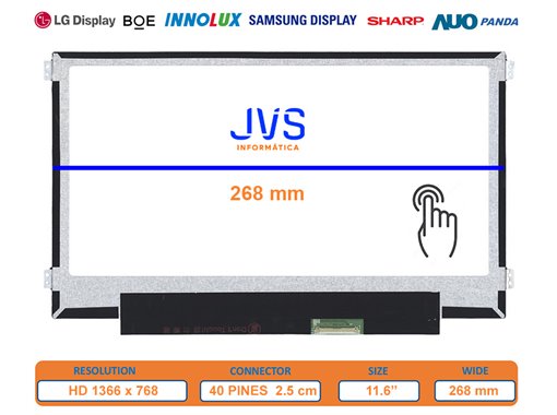 Touchscreen B116XAK01.0 HW2A Brightness 11.6 inches [New]