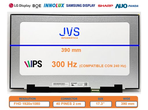 Tela B173HAN05.5 fosco 17,3 polegadas FHD 300 Hz [Novo]