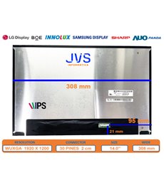 Pantalla  N140JCG-GS9 REV.C1 FullHD+ 30 PIN Sin soportes Mate [Nueva]